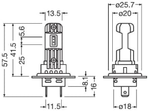 Bec H18/H7 LED OSRAM