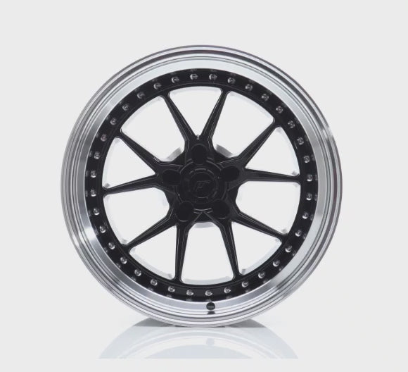 Japan Racing JR39 Gloss Black w/ Machined Lip