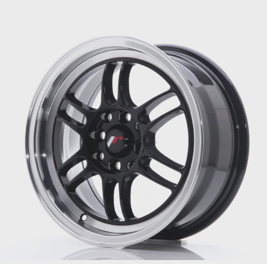 Japan Racing JR7 Glossy Black w/Machined Lip