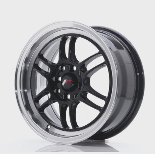 Japan Racing JR7 Glossy Black w/Machined Lip