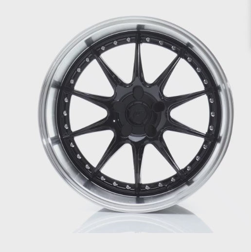 Japan Racing JR41 Gloss Black w/ Machined Lip