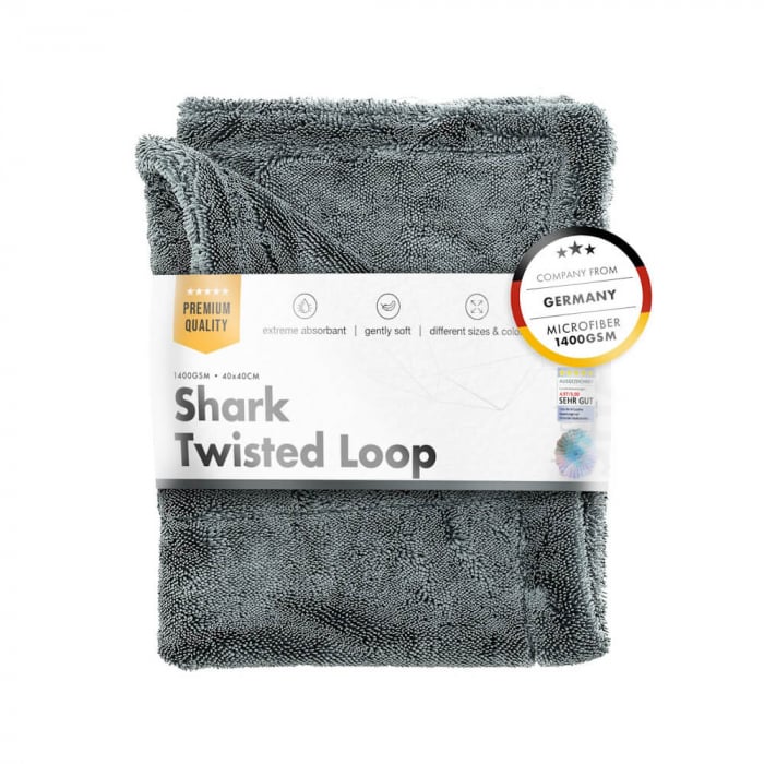 Prosop uscare ultra absorbant din microfibra ChemicalWorkz Shark Twisted Loop Towel, 1400GSM