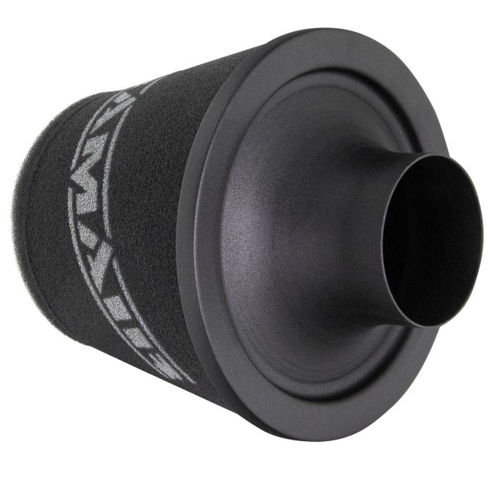 Filtru de aer universal Ramair JS-108-BK – conic mare, gât 80mm, cu bază din aluminiu negru