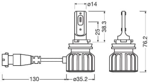 Bec H8 LED OSRAM