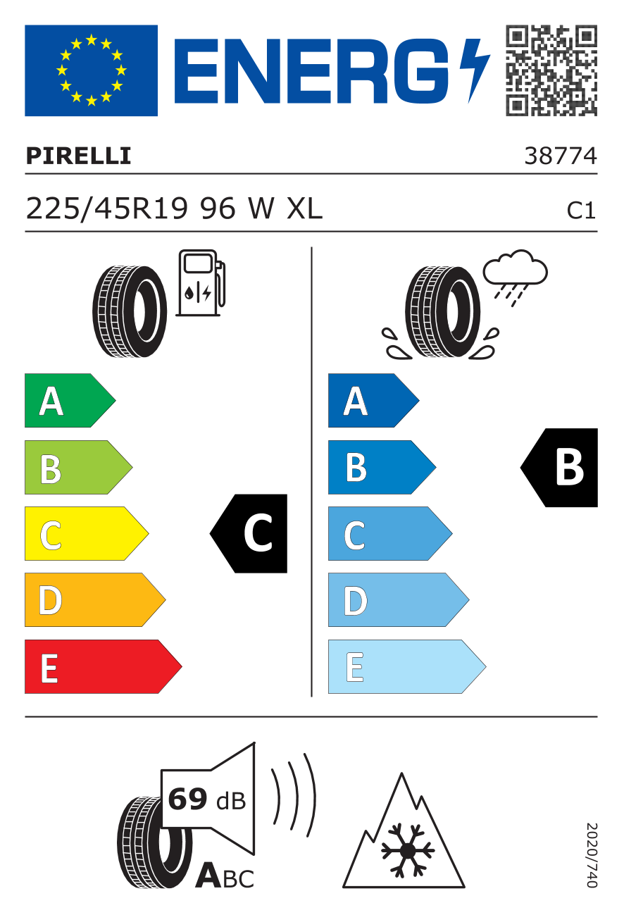 Anvelopa all season,Pirelli, Cinturato All Season Plus 225/45 R19 96W XL, Seal Inside